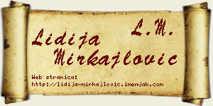 Lidija Mirkajlović vizit kartica